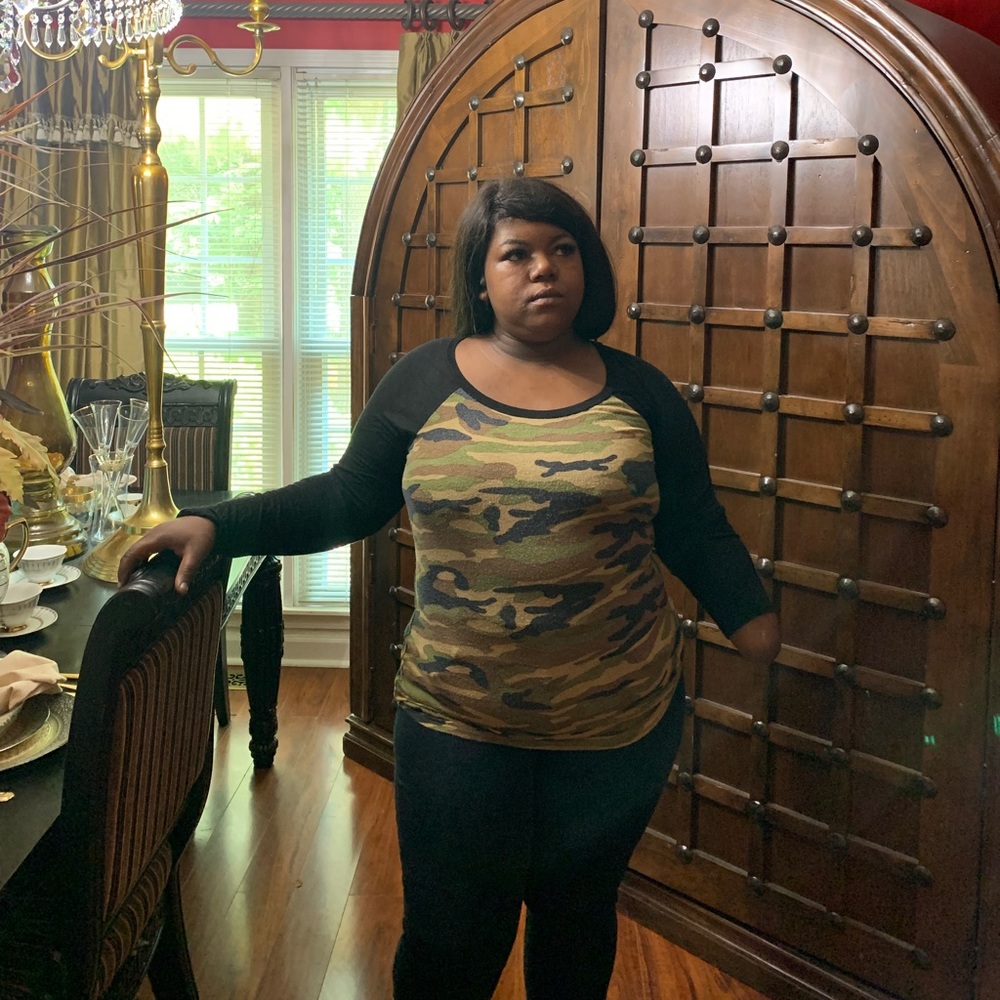 Army black skirt long sleeve and stretchy